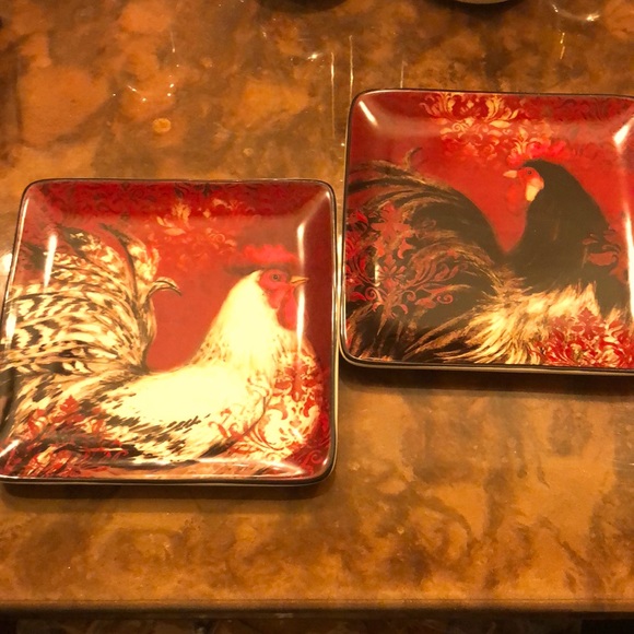 Certified International Other - Susan Winget Rooster Avignon Morning 8.5" Salad Plates Certified International